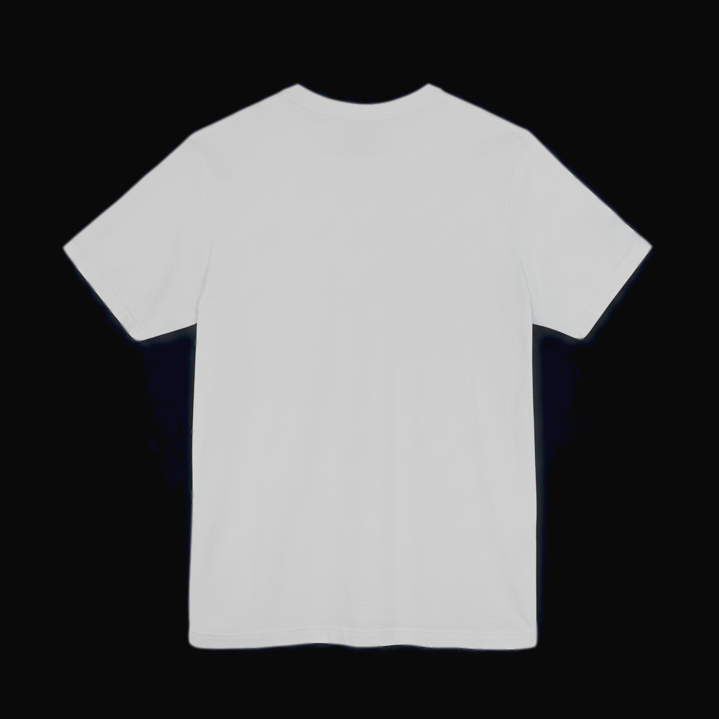 Back of the white Invite Me to Afters tee on a near-black backdrop, clean with no print